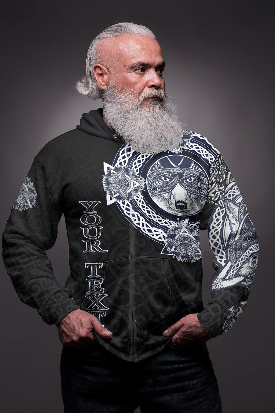 (Custom) Tspinners - Fox and Butterfly Zip Hoodie Style Celtic A35