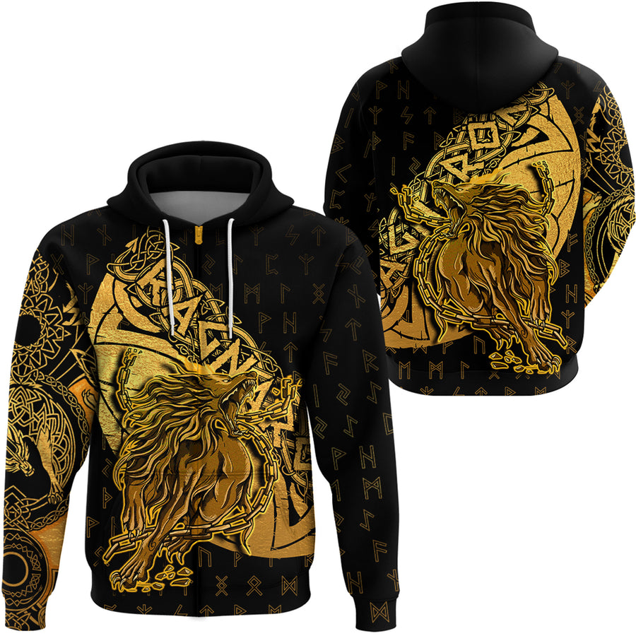 Tspinners Clothing -Fenrir Gold Zip Hoodie A94