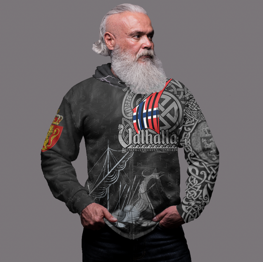 Tspinners Clothing - Viking Norway Drakkar Zip Hoodie A31