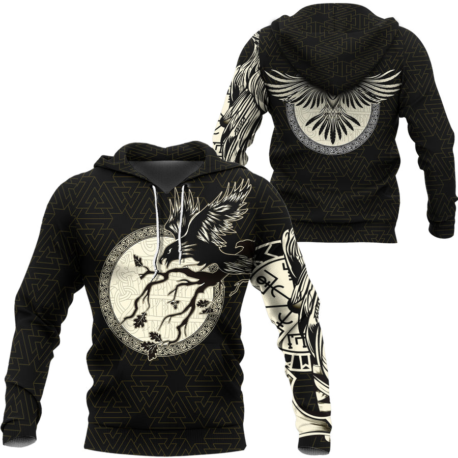 Tspinners Clothing -Vikings Raven Zip Hoodie A95