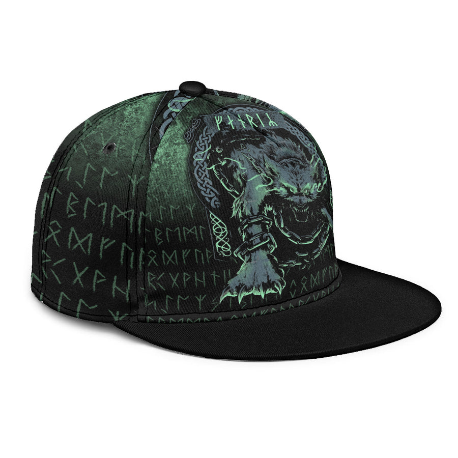 Tspinners Snapback Hat – Fenrir Wolf Norse Futhark Runes Viking ...