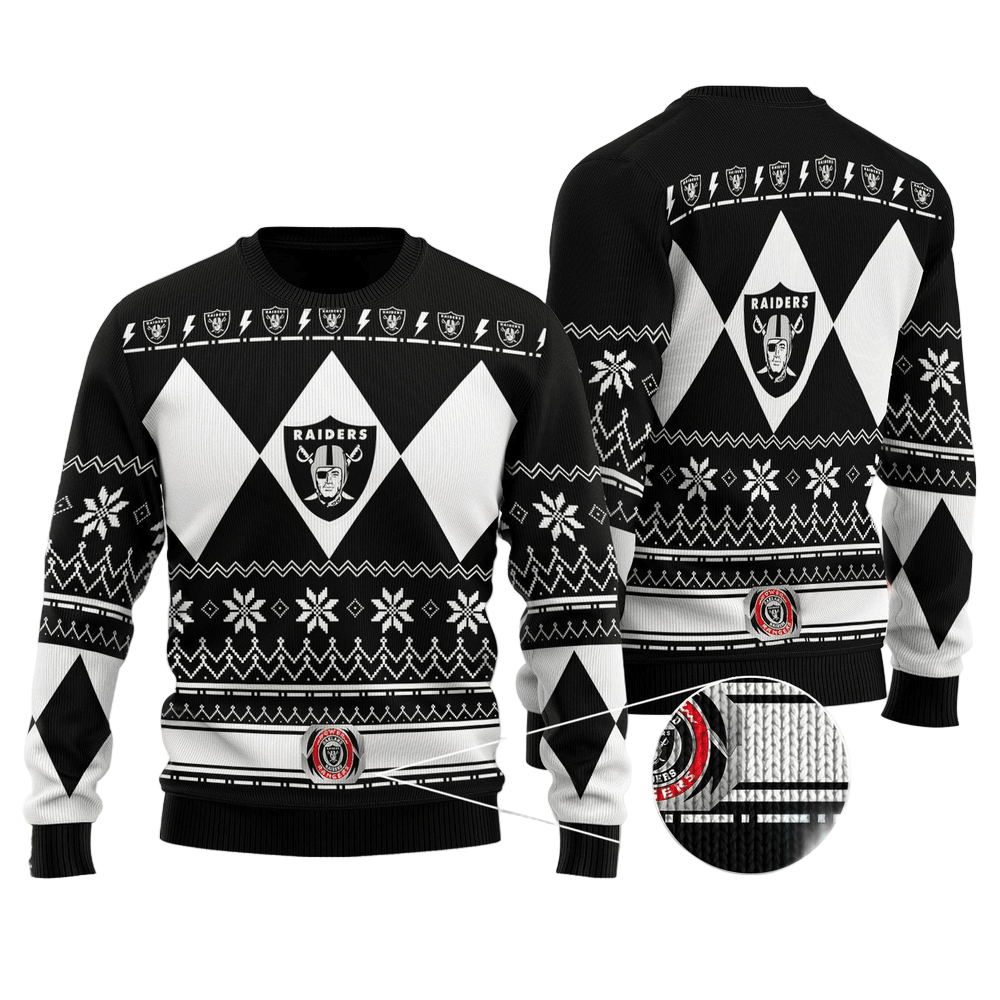 Festive Ugly Sweater Las Vegas Nation Black/White - Premium Holiday Apparel