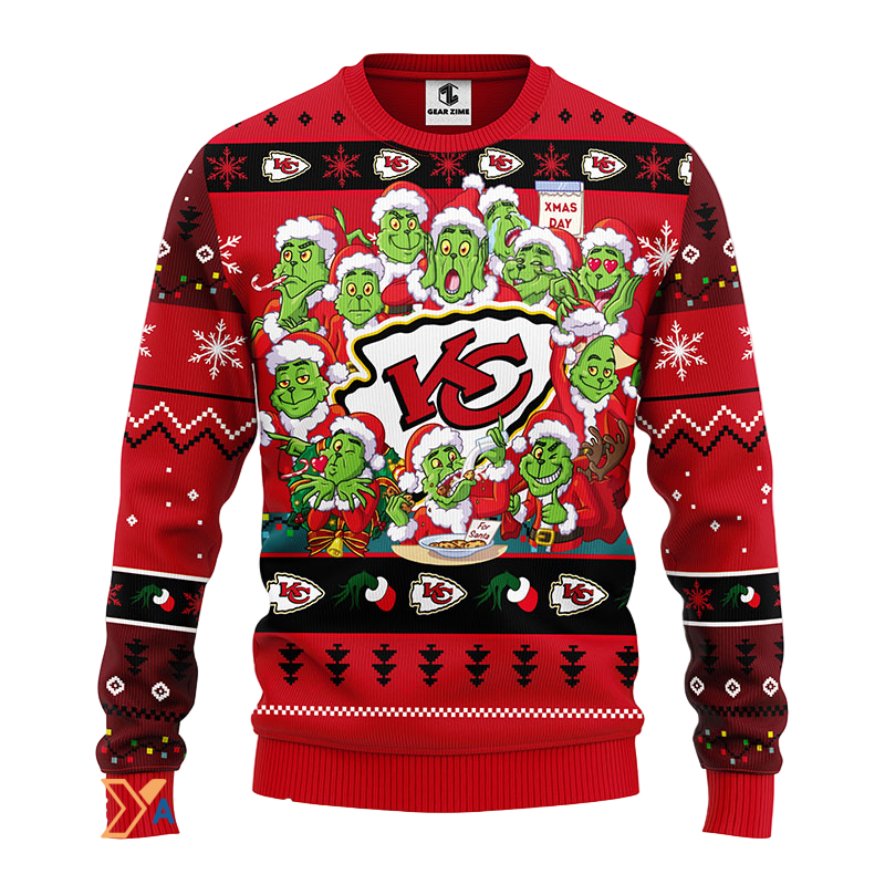 Festive Ugly Christmas Sweater Black/Red - Fun Holiday Apparel