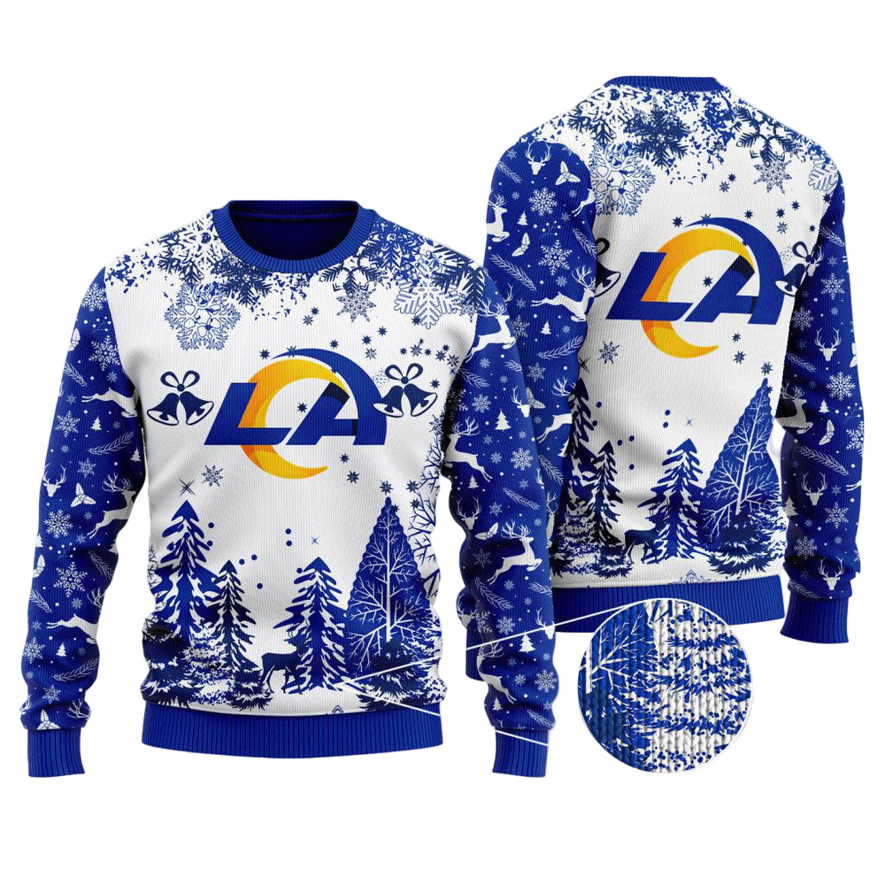 Festive Los-Angeles Rams Christmas Sweater - Funny Ugly Holiday Apparel