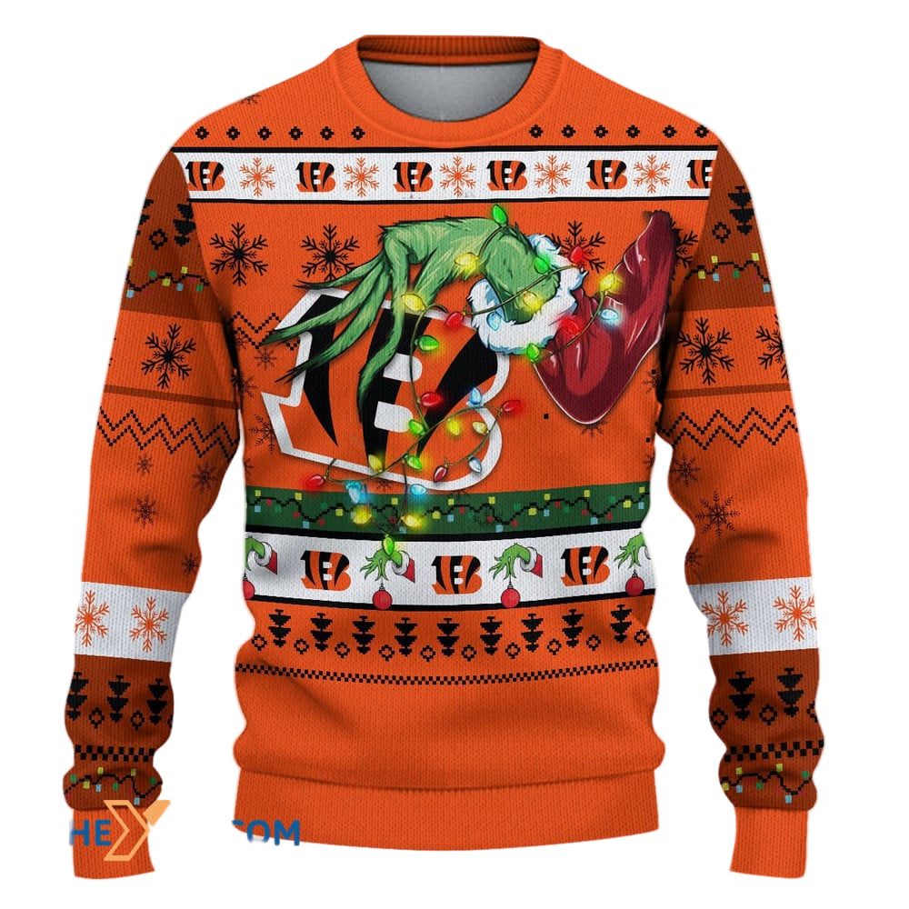 Fun & Festive Orange Grinch Christmas Sweater - Cozy Holiday Wear