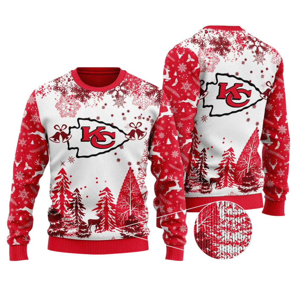 Funny Holiday Ugly Christmas Sweater White/Red