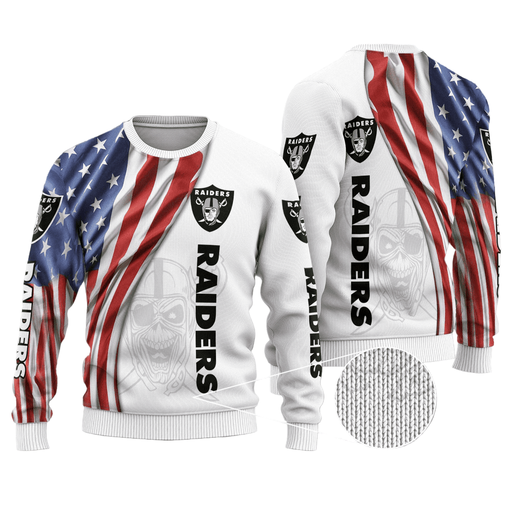 Fun Holiday Ugly Sweater - Las Vegas Theme White