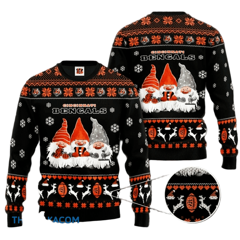 Funny Ugly Sweater Orange/Black Design - Cozy & Festive