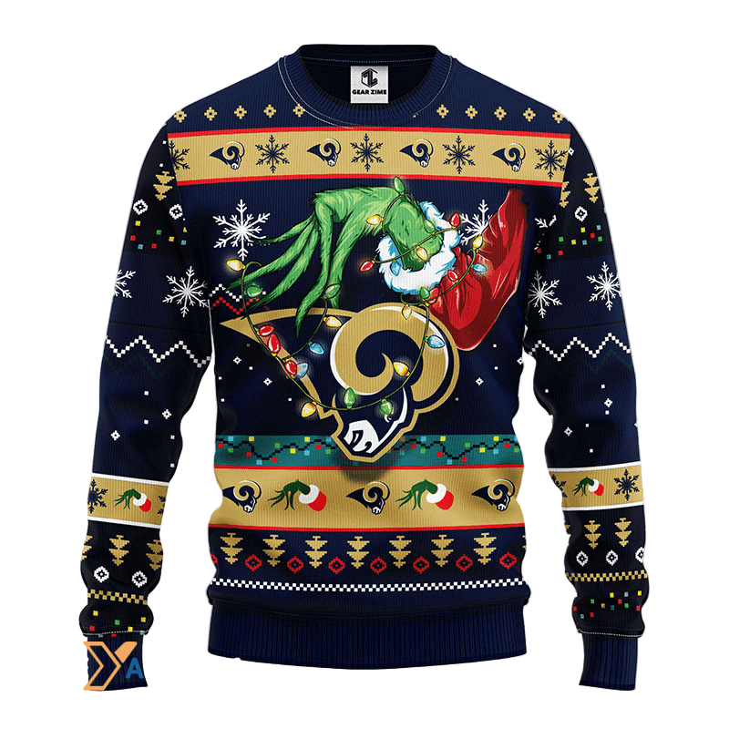 Festive Blue Grinch Ugly Christmas Sweater - Fun & Cozy Design