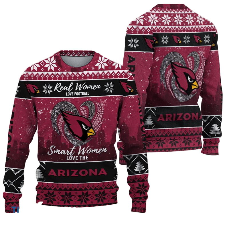 Festive Arizona Cardinals Ugly Christmas Sweater - Red