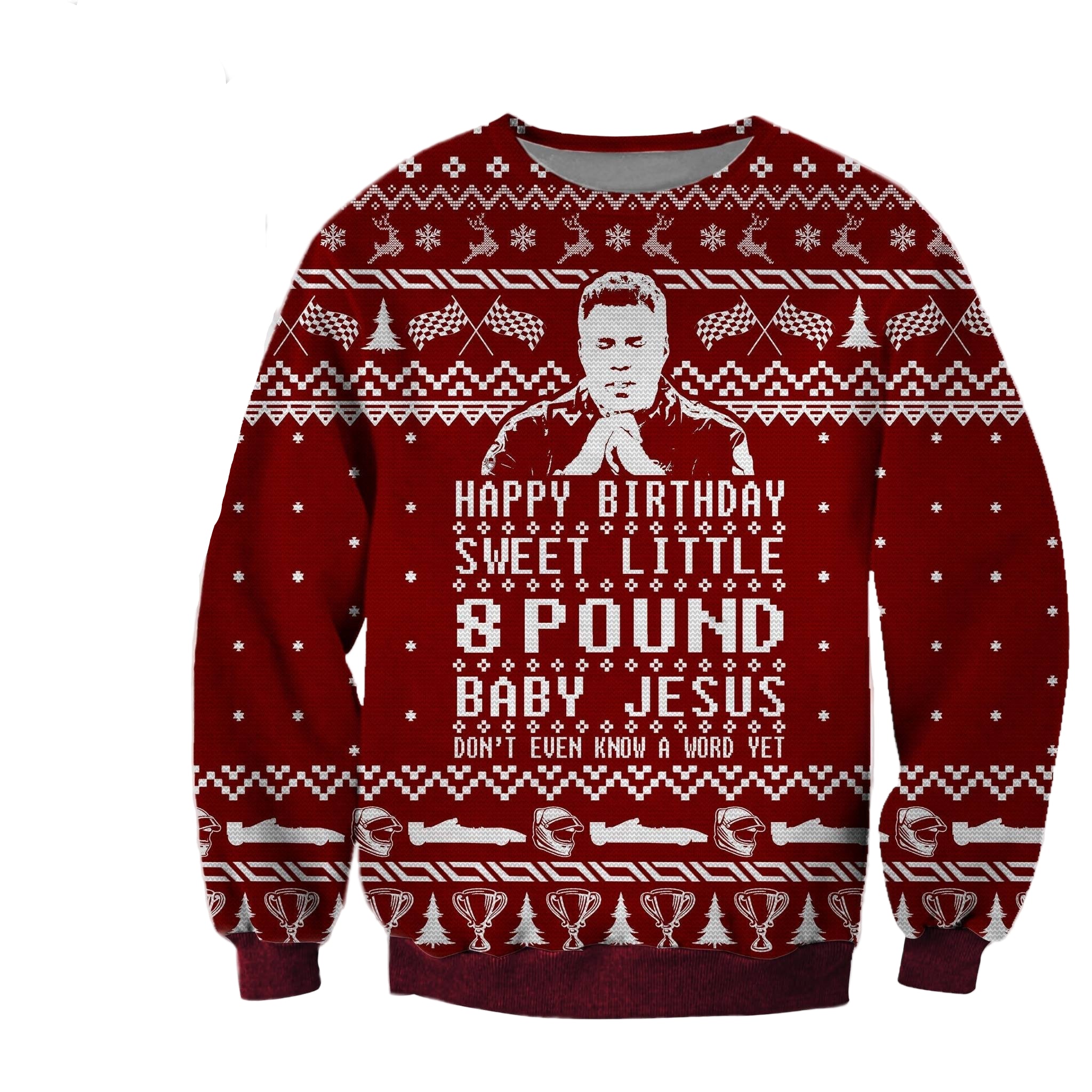 Festive Holiday Ugly Christmas Sweater, Printed Sweatshirt