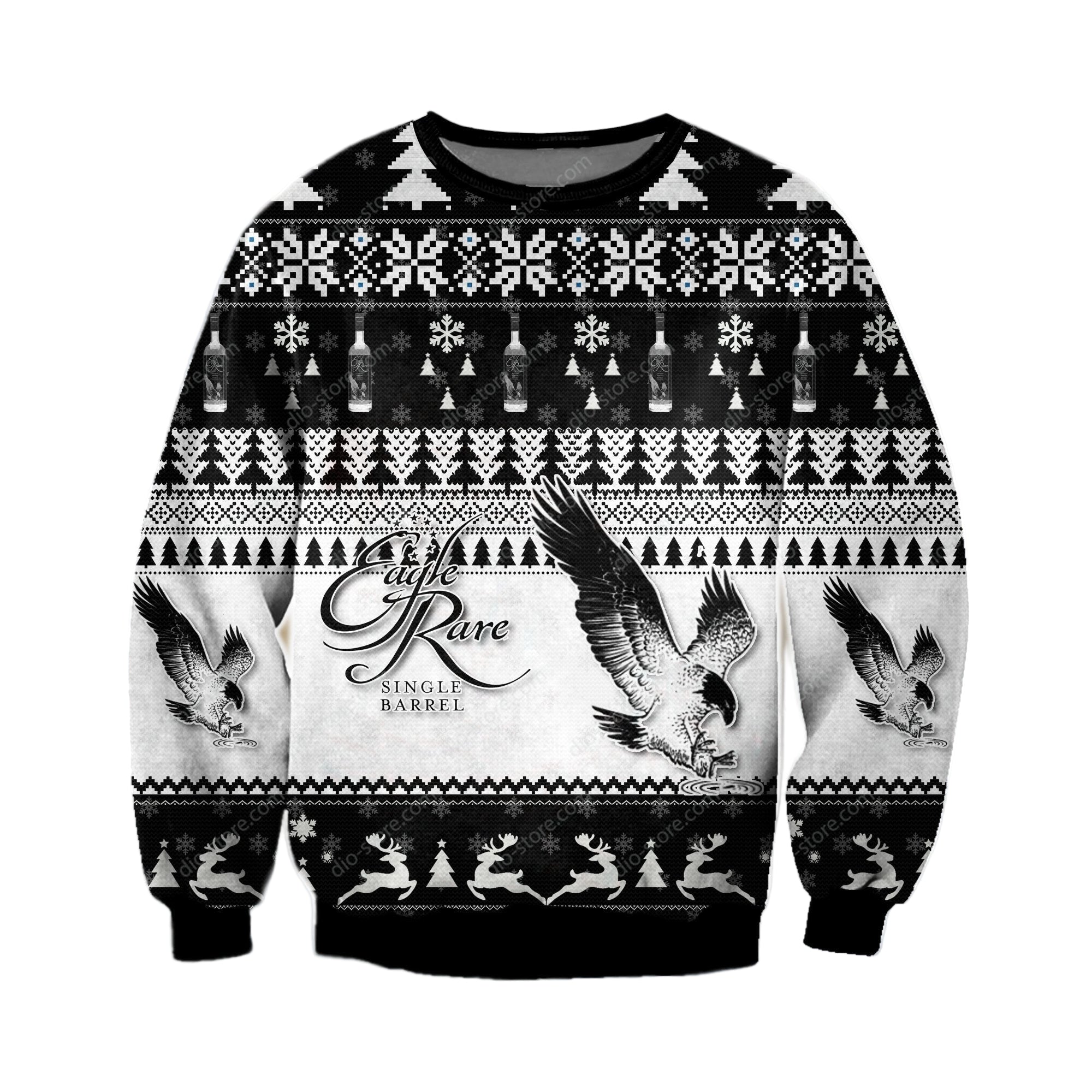 Festive Ugly Christmas Sweater, All Over Print Sweatshirt - Fun Holiday Apparel