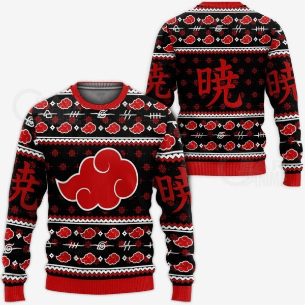 Akatsuki Anime Ugly Christmas Sweater - Festive & Cozy Design