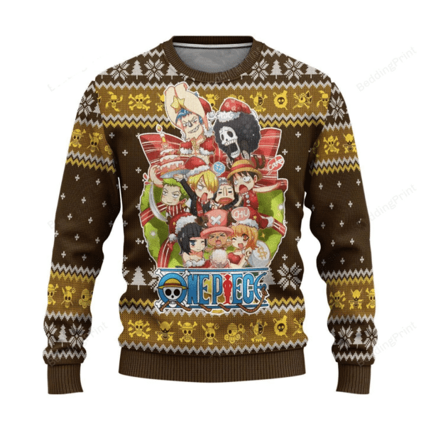 Fun Festive Ugly Christmas Sweater for Anime Fans - One Piece Sweater