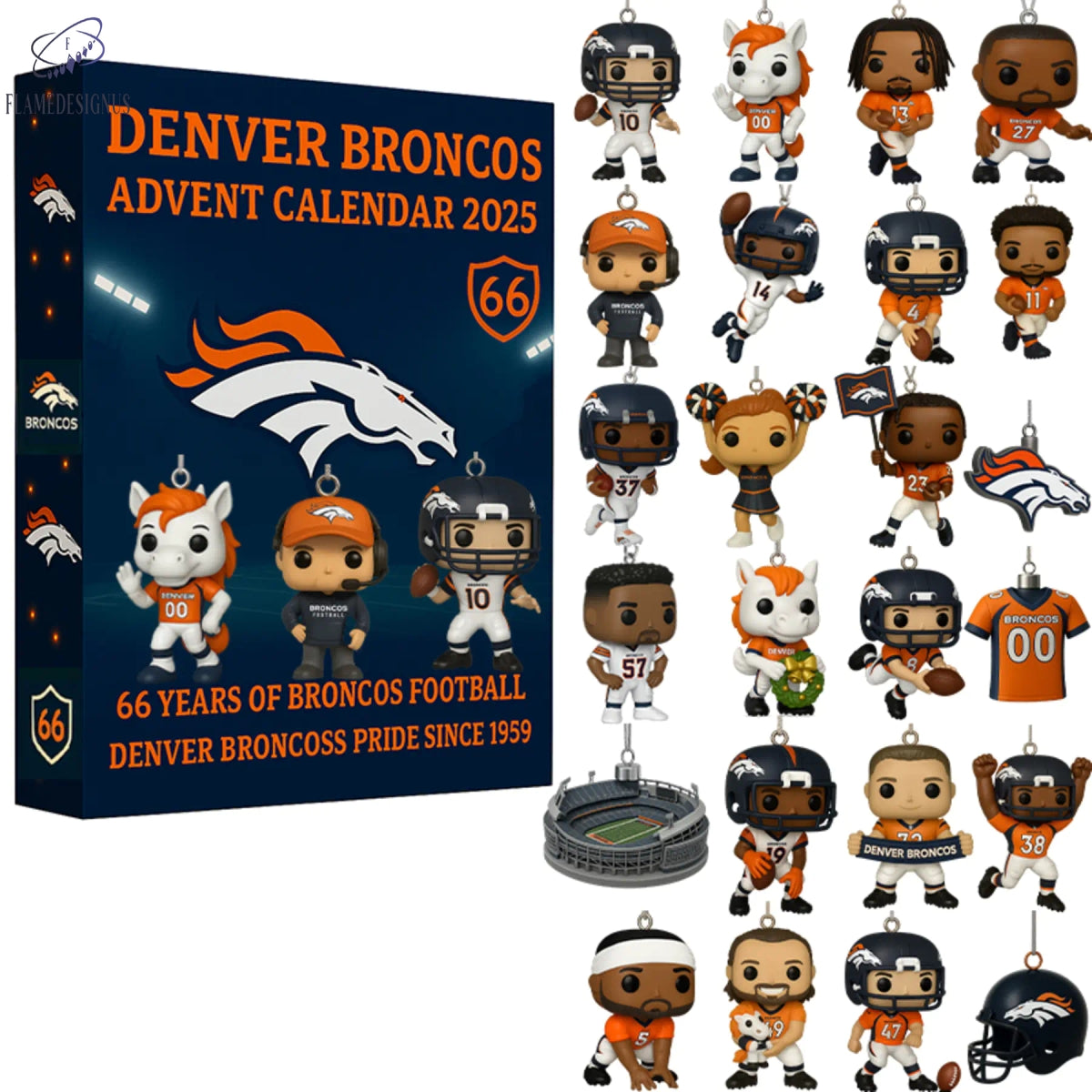 Denver Broncos 66th Anniversary Advent Calendar -2D Acrylic