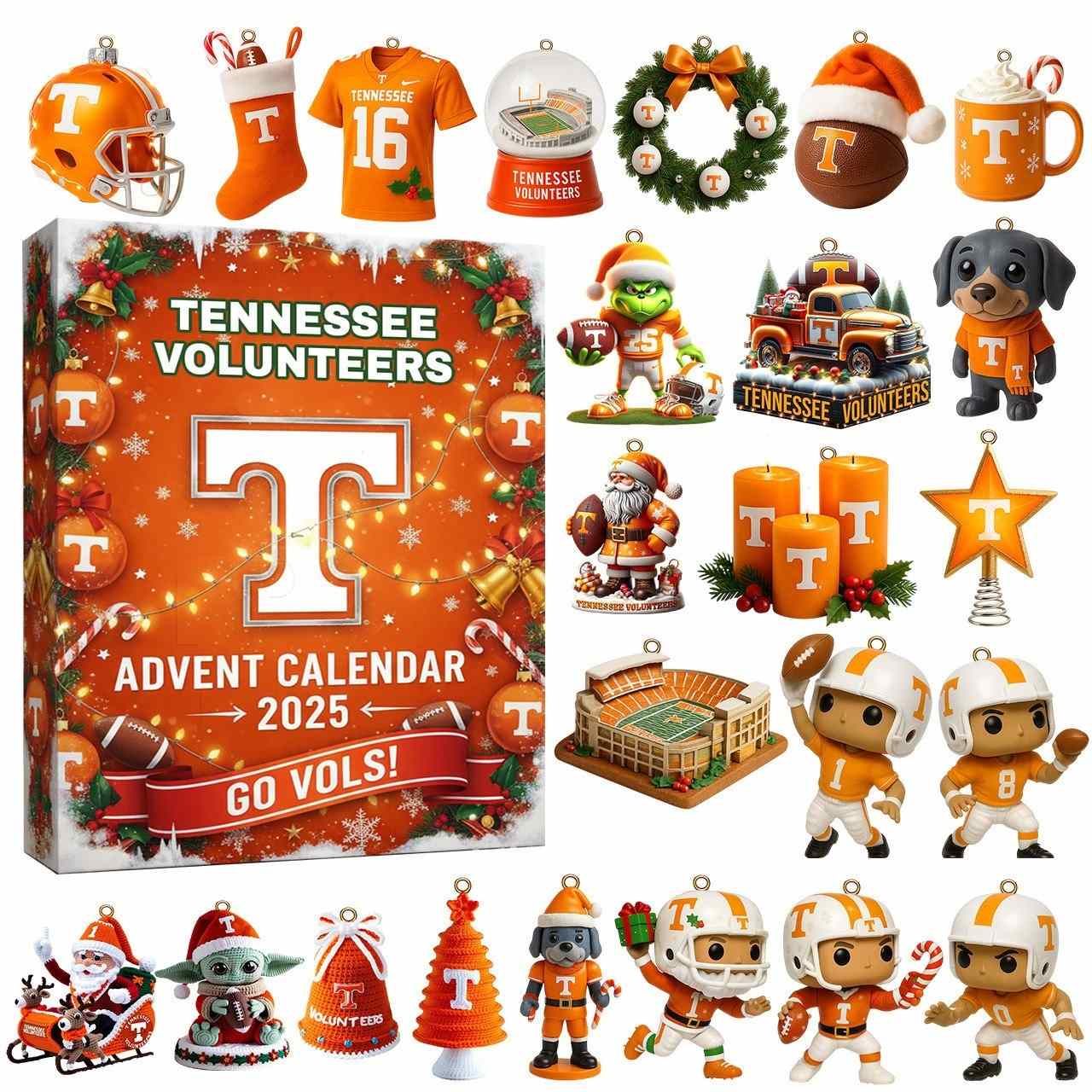 Tennessee Volunteers Advent Calendar 2025 -2D Acrylic