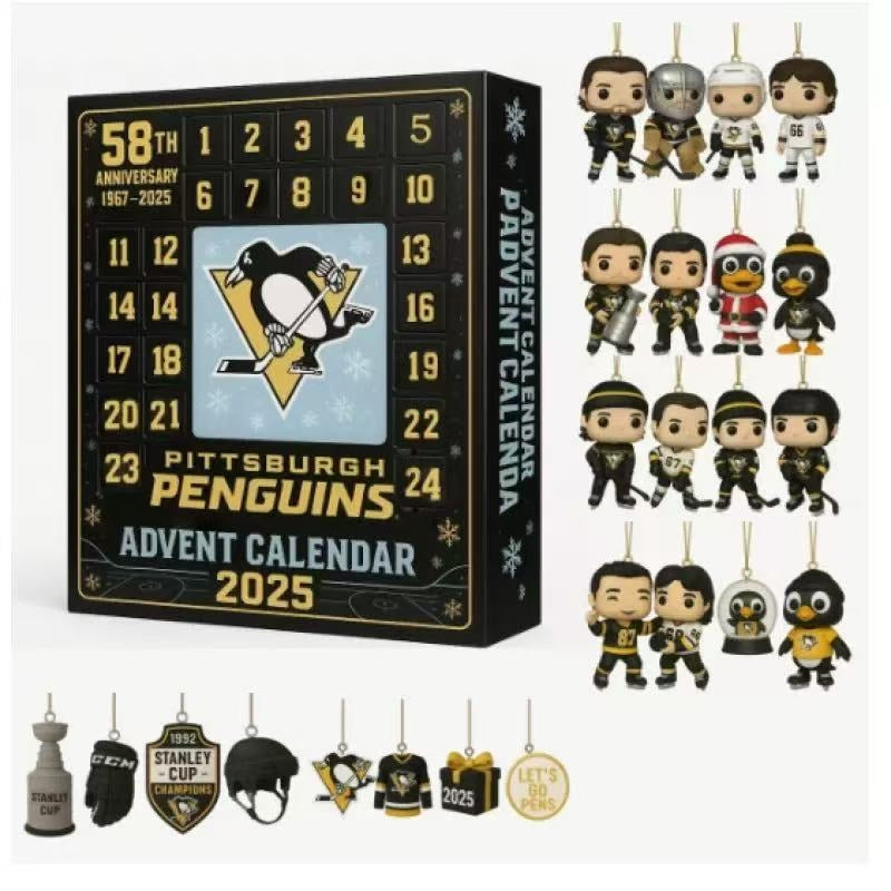 Pittsburgh Penguins Advent Calendar | 58 Years of Pens Hockey -2D Acrylic