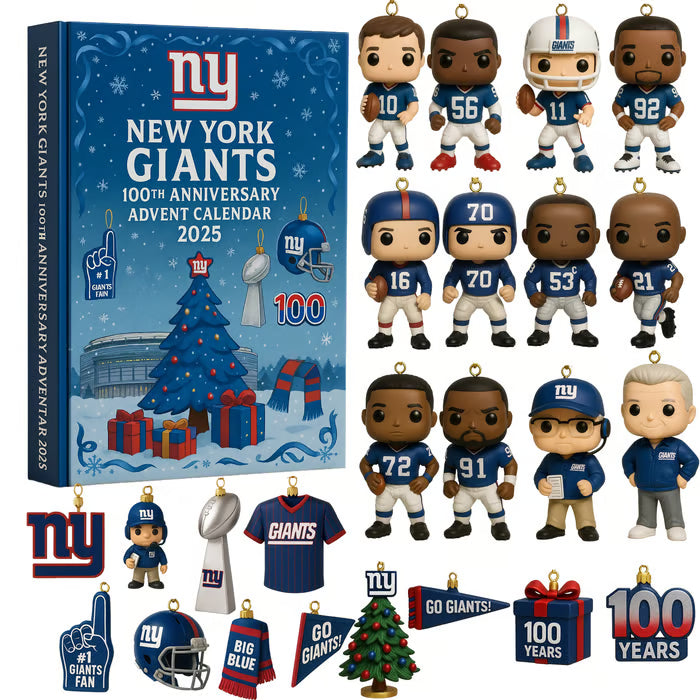 New York Giants 100th Anniversary Advent Calendar 2025 -2D Acrylic