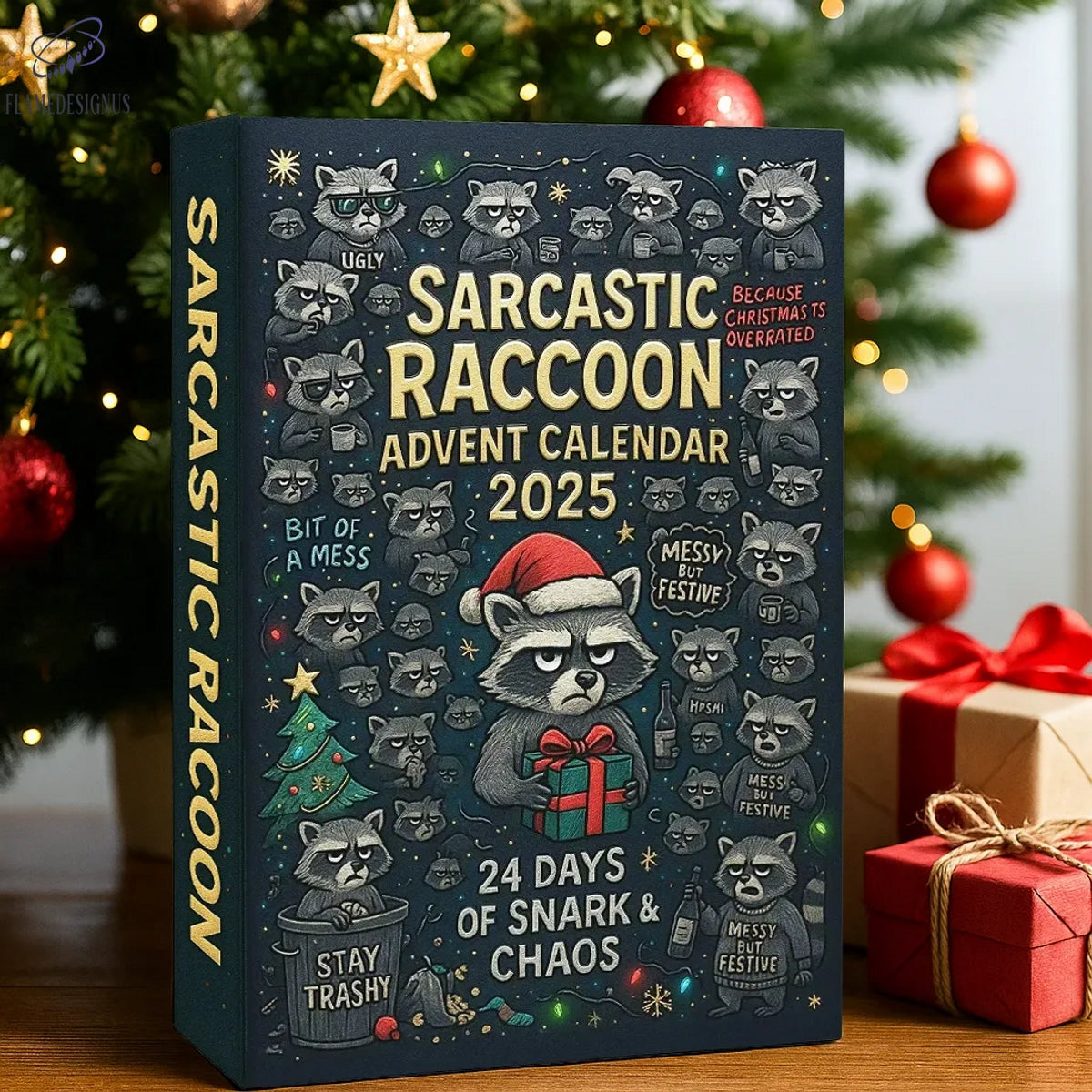 Sarcastic Raccoon Advent Calendar 2025 -2D Acrylic