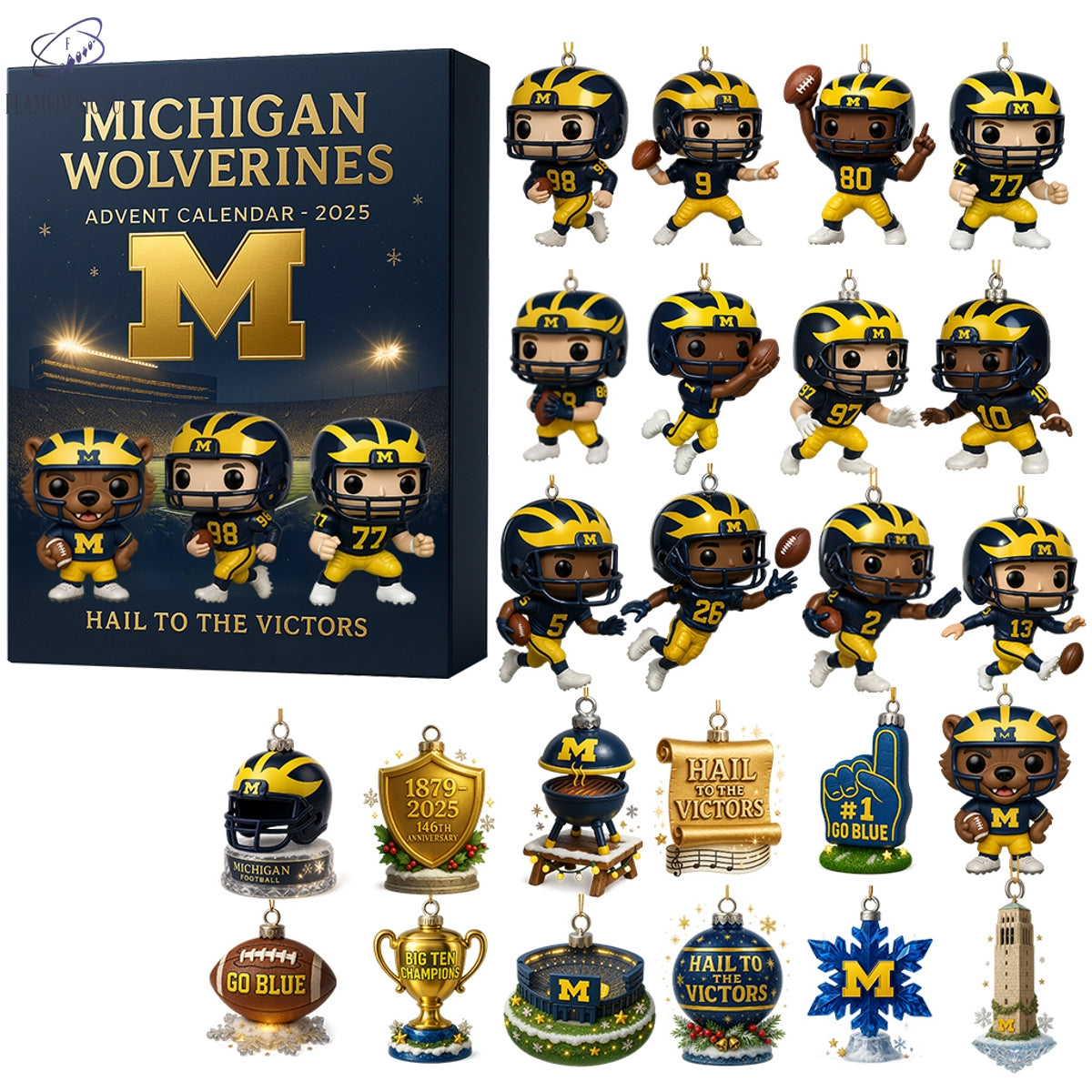 Michigan Wolverines 2025 Advent Calendar -2D Acrylic