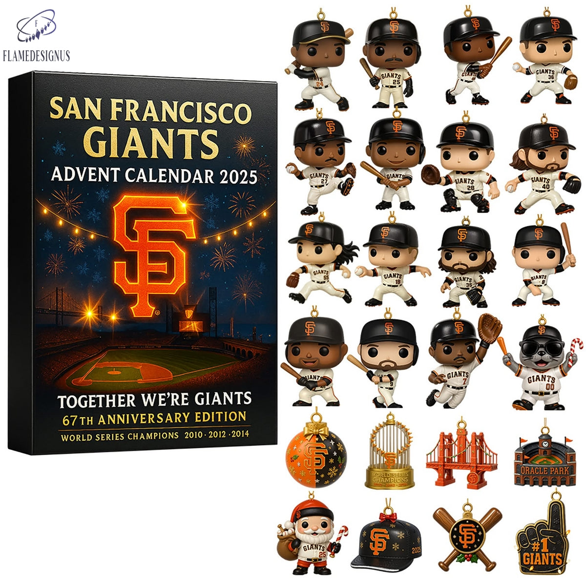 San Francisco Giants Together We Are Giants 67th Anniversary 2025 Advent Calendar -2D Acrylic