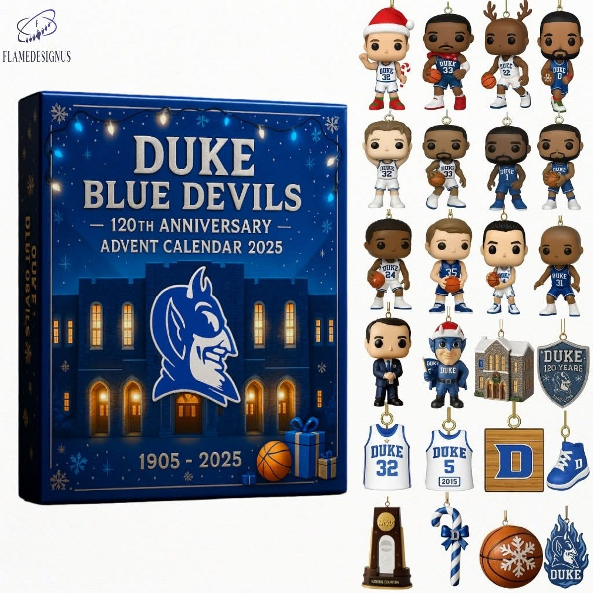 Duke Blue Devils 120th Anniversary Advent Calendar -2D Acrylic