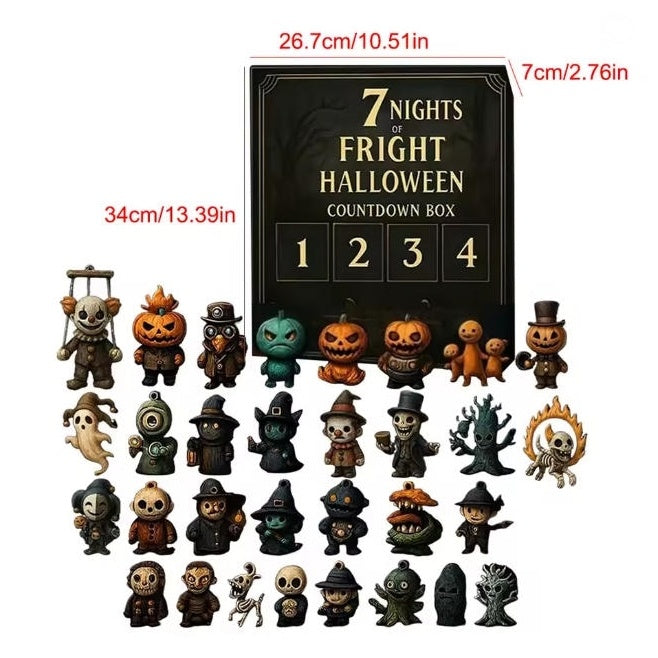 31 Nights Fright Halloween Countdown Box Advent Calendar -2D Acrylic