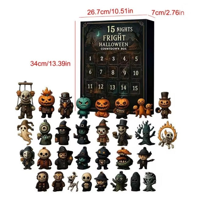 31 Nights Fright Halloween Countdown Box Advent Calendar -2D Acrylic