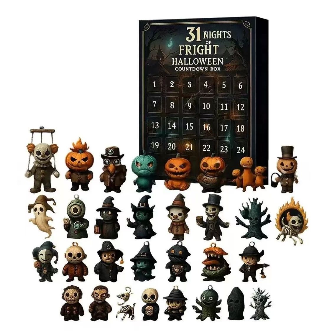 31 Nights Fright Halloween Countdown Box Advent Calendar -2D Acrylic