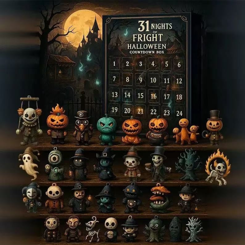 31 Nights Fright Halloween Countdown Box Advent Calendar -2D Acrylic