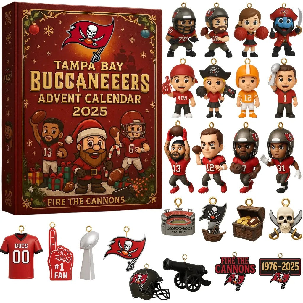 Tampa Bay Buccaneers Advent Calendar 2025 49TH ANNIVERSARY -2D Acrylic