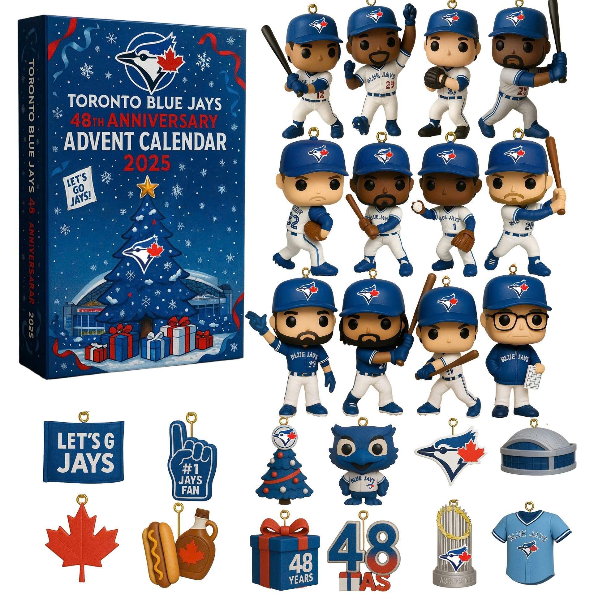 Toronto Blue Jays Advent Calendar 2025 48TH ANNIVERSARY -2D Acrylic