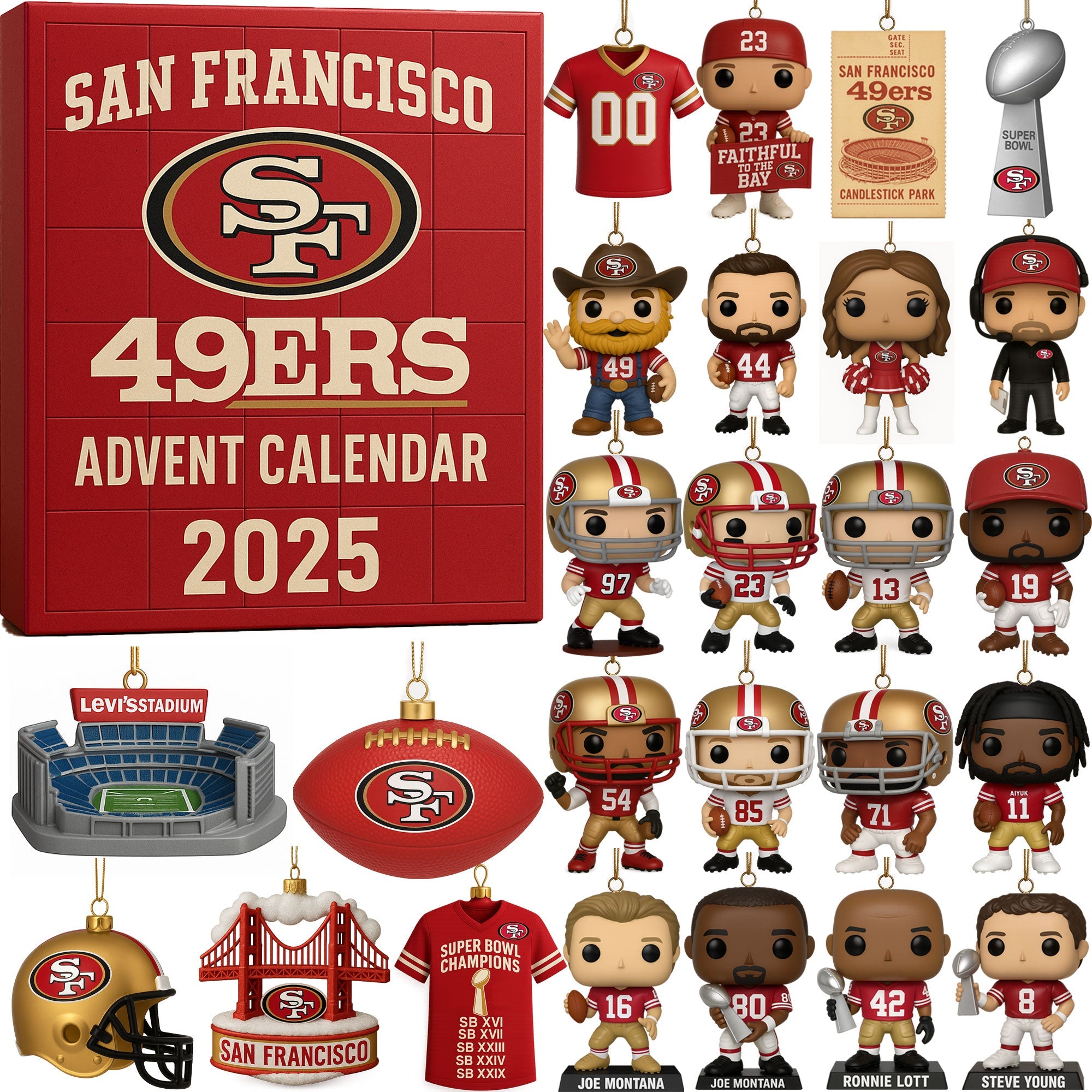 San Francisco 49ers 2025 Advent Calendar -2D Acrylic