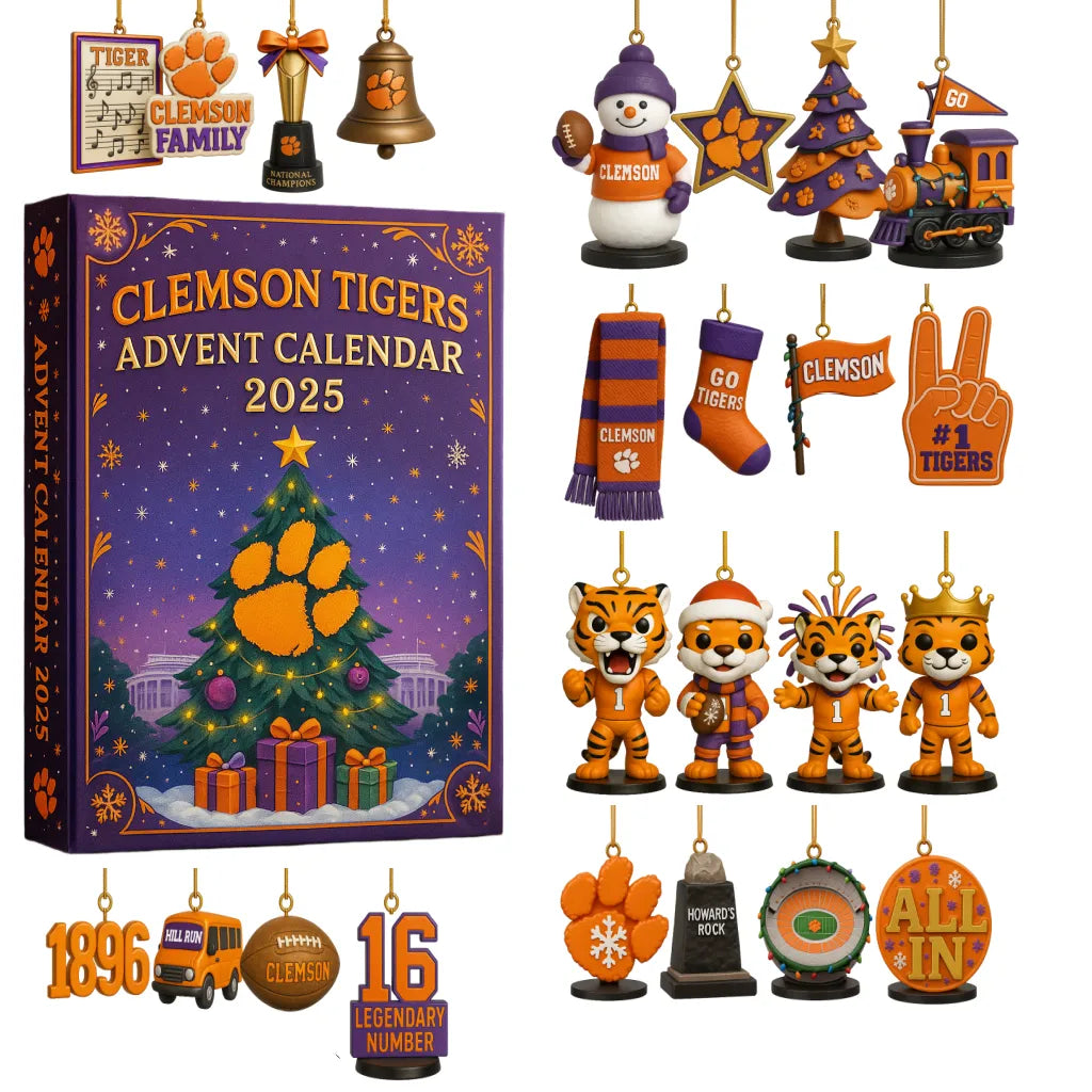 Clemson Tigers Advent Calendar 2025 -2D Acrylic