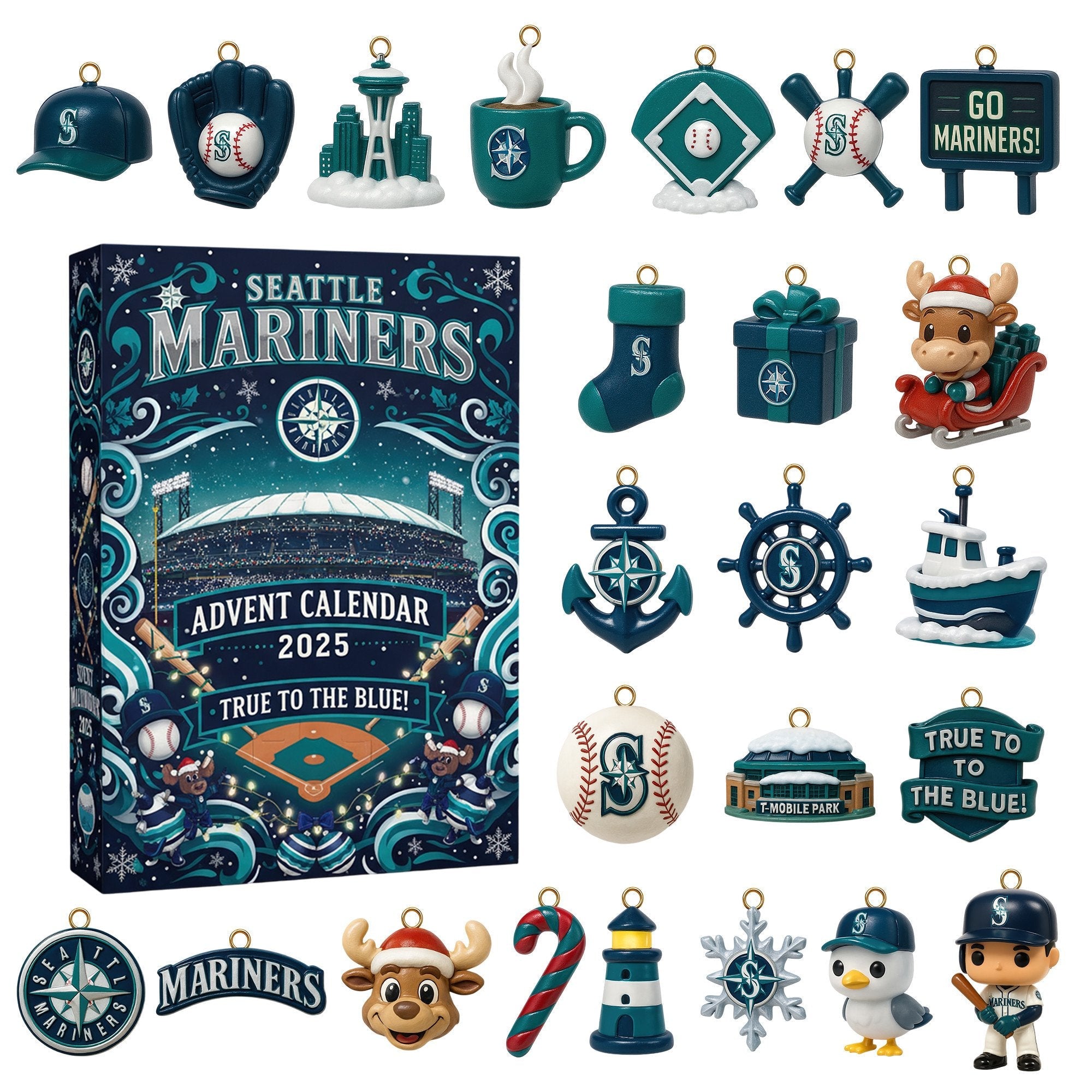 Seattle Mariners Premium Advent Calendar 2025 -2D Acrylic