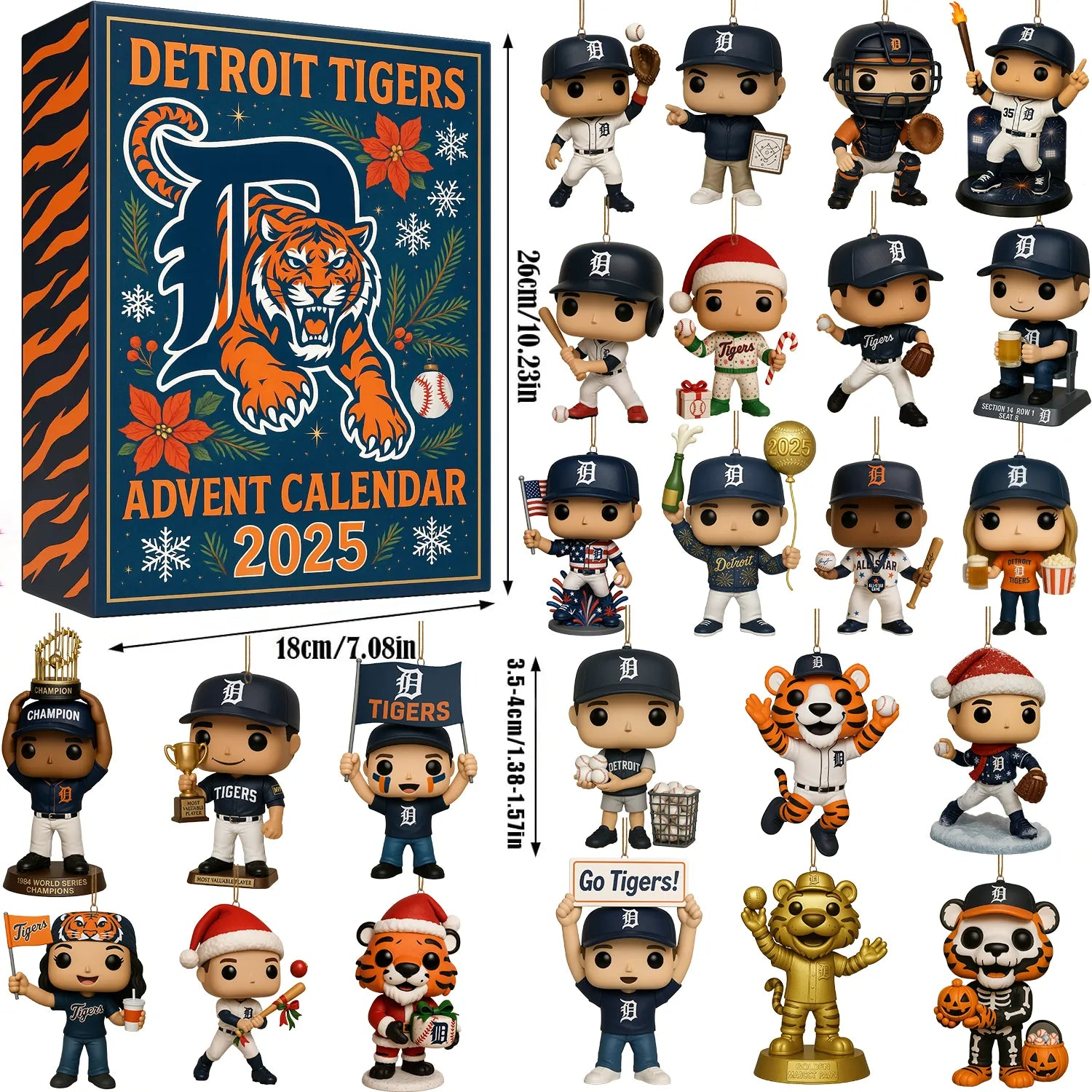 Detroit Tigers Advent Calendar 2025 -2D Acrylic
