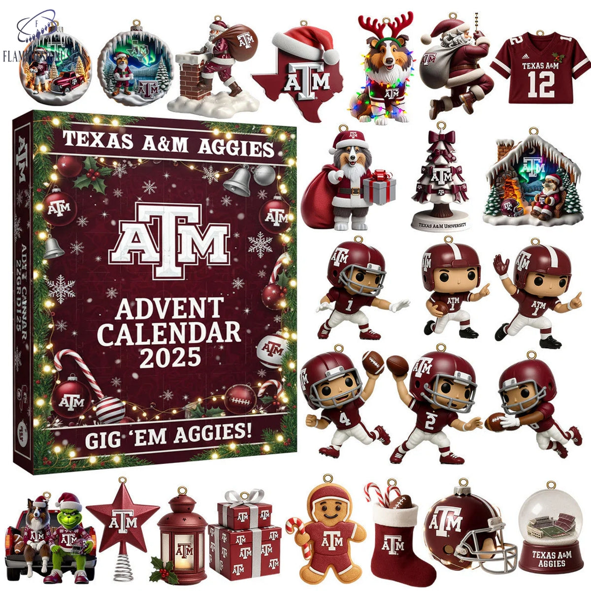 Texas A&M Aggies 2025 Advent Calendar -2D Acrylic