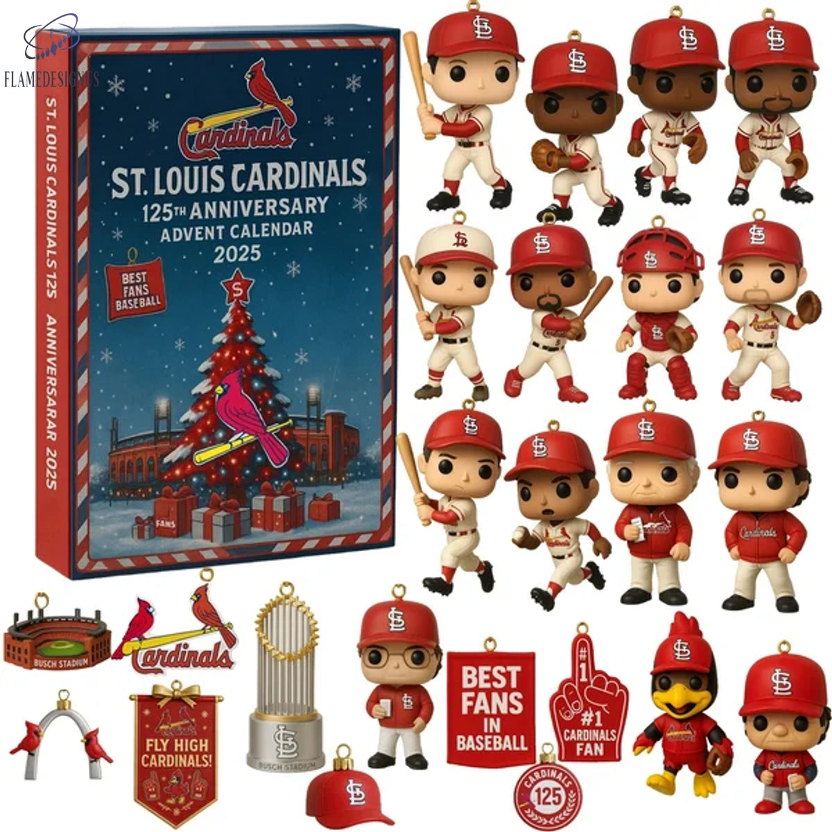 St. Louis Cardinals 125th Anniversary Advent Calendar 2025 -2D Acrylic