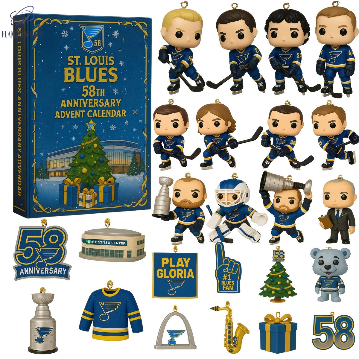 St. Louis Blues 58th Anniversary Advent Calendar -2D Acrylic