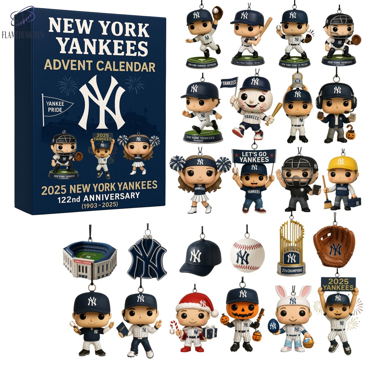 New York Yankees 122nd Anniversary 2025 Advent Calendar -2D Acrylic