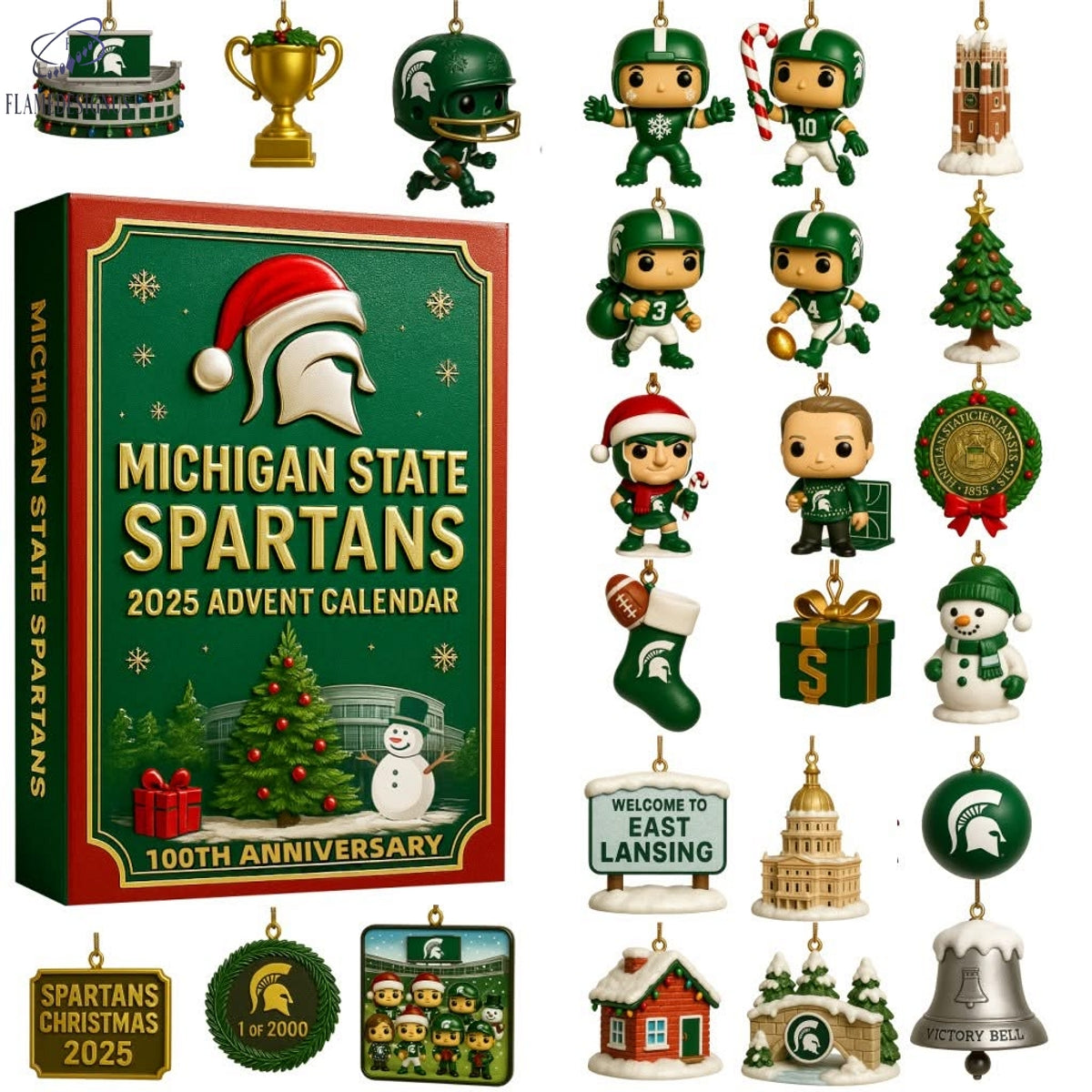 Michigan State Spartans 2025 Advent Calendar -2D Acrylic