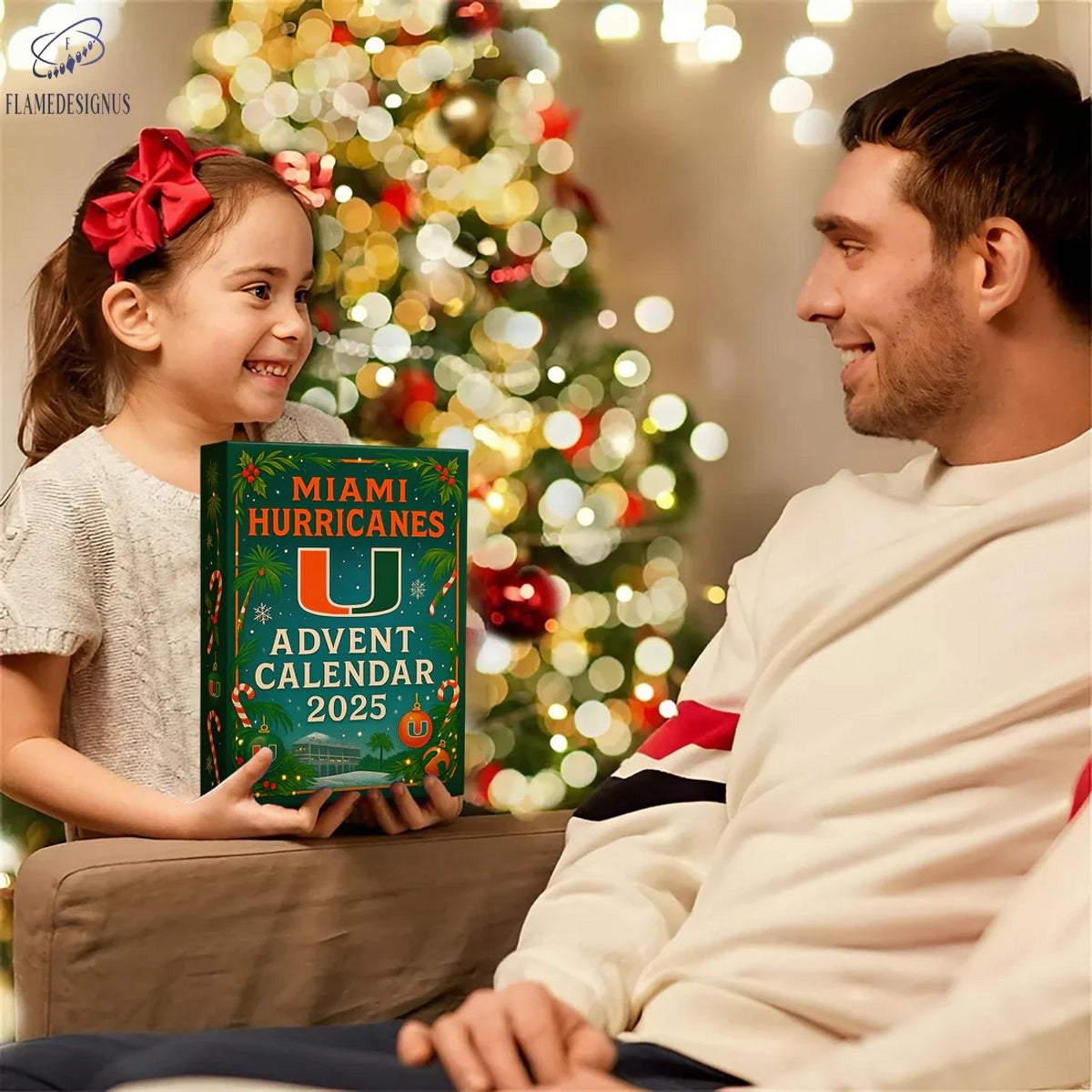 Miami Hurricanes 2025 Advent Calendar -2D Acrylic