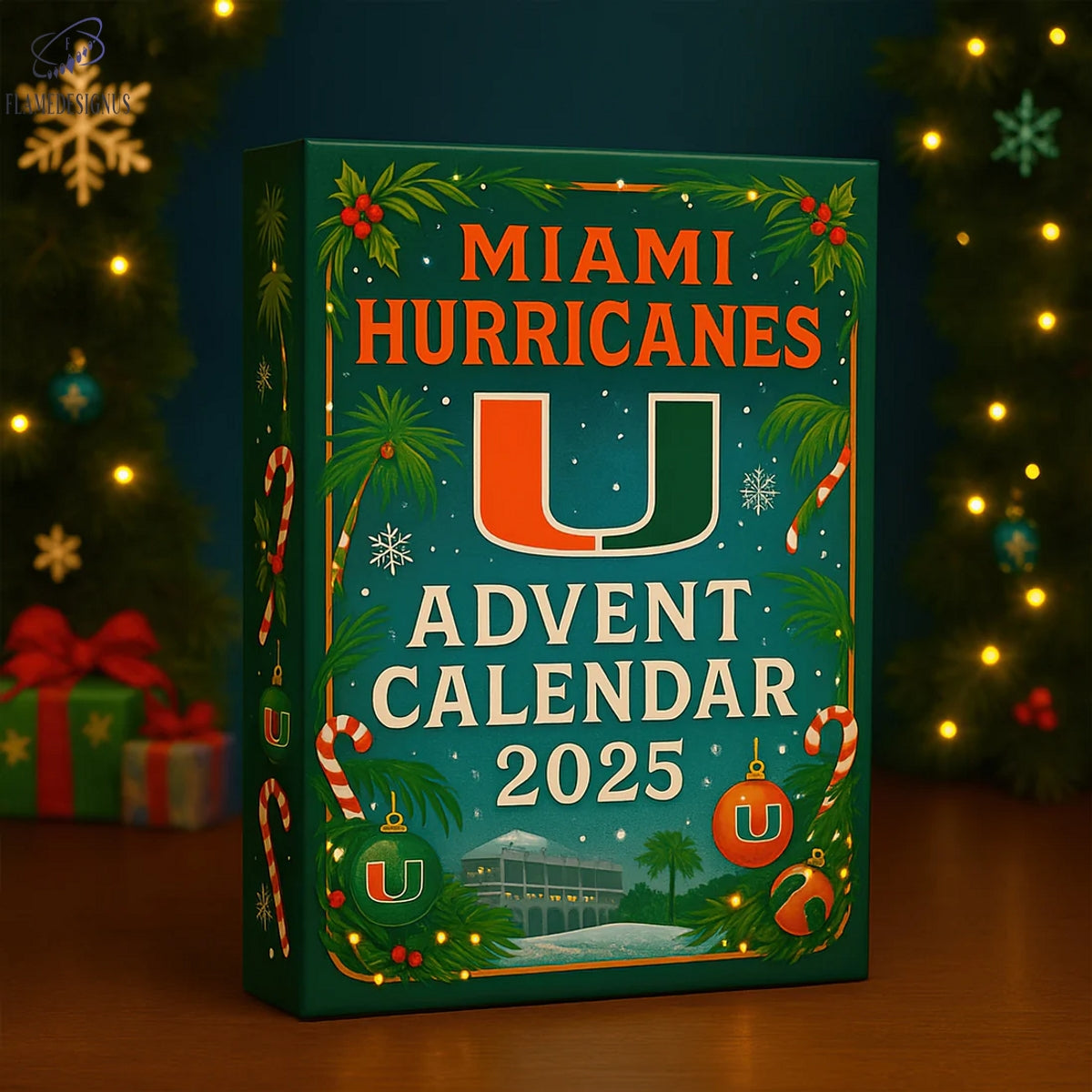 Miami Hurricanes 2025 Advent Calendar -2D Acrylic