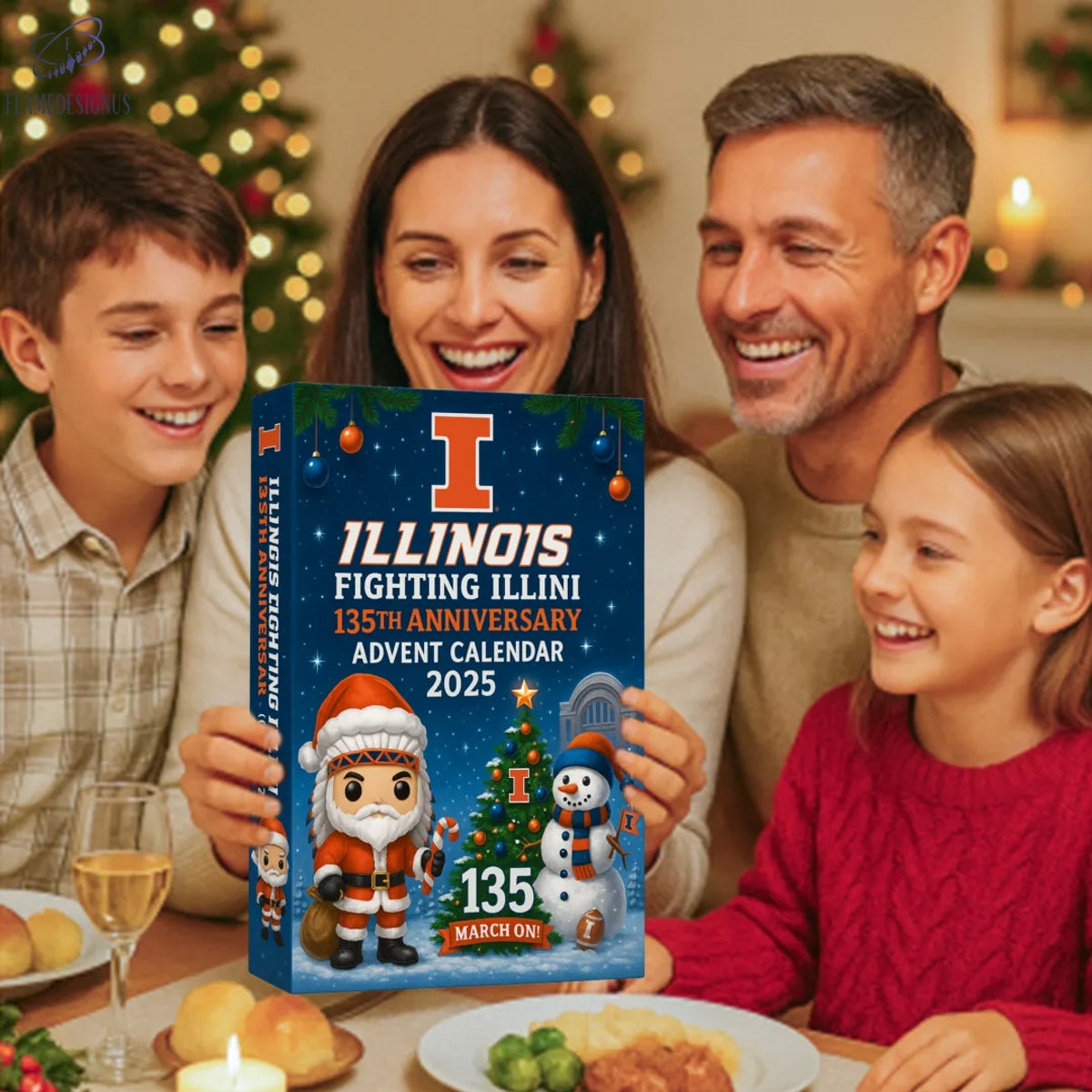 Illinois Fighting Illini 135th Anniversary Advent Calendar 2025 -2D Acrylic