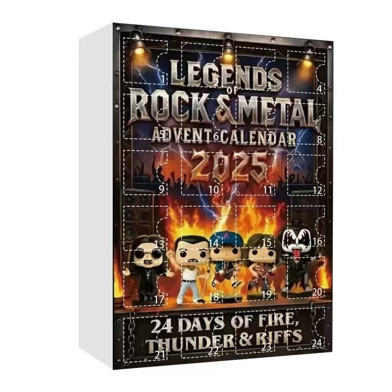Legends Rock & Metal Advent Calendar | Countdown Gift Box -2D Acrylic