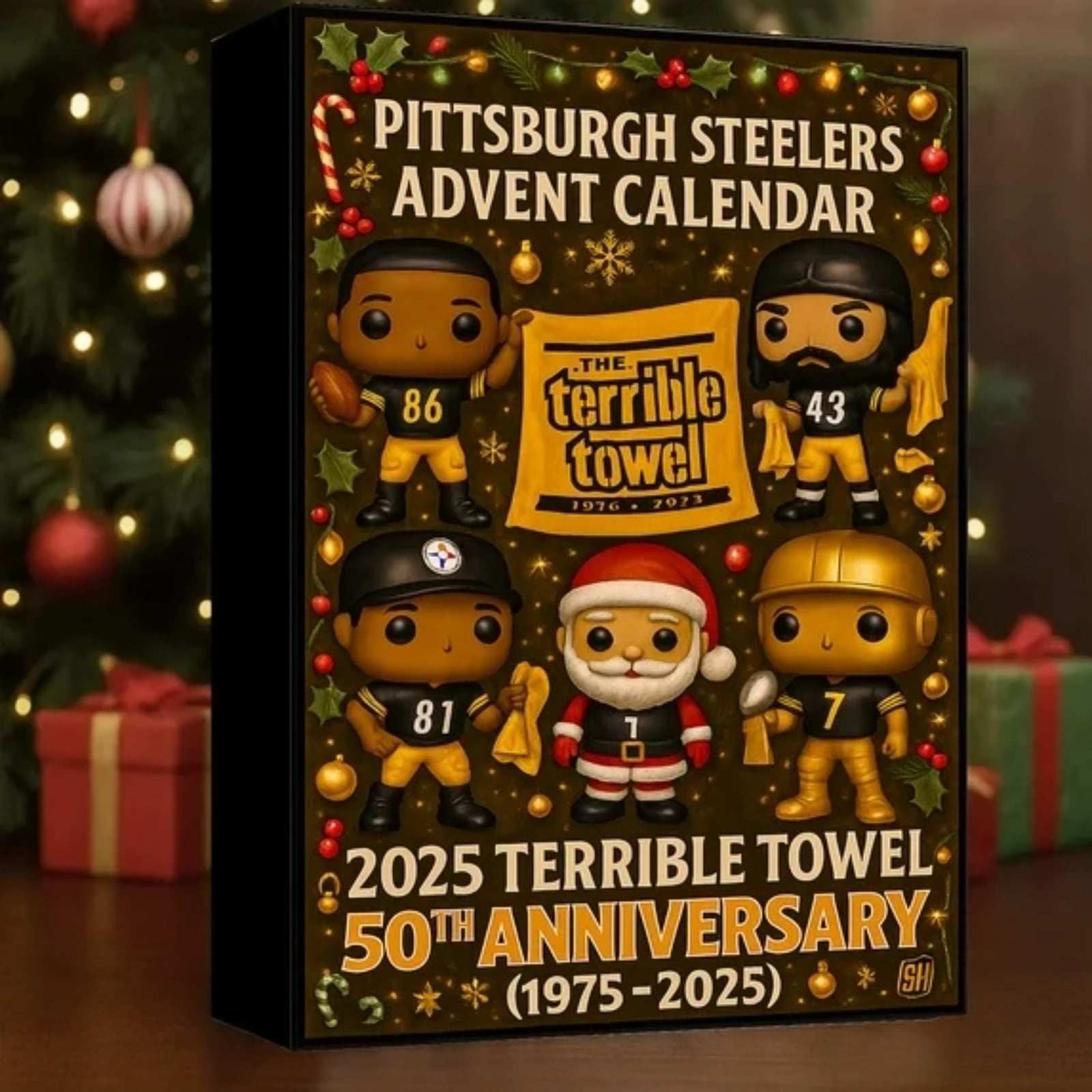 Pittsburgh Steelers Advent Calendar | Terrible Towel 50th Anniversary Edition -2D Acrylic