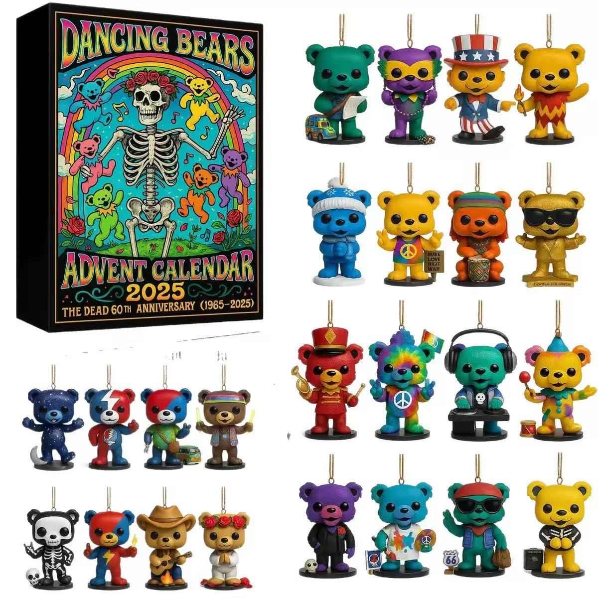 Grateful Dead 60th Anniversary Advent Calendar | Countdown Box -2D Acrylic