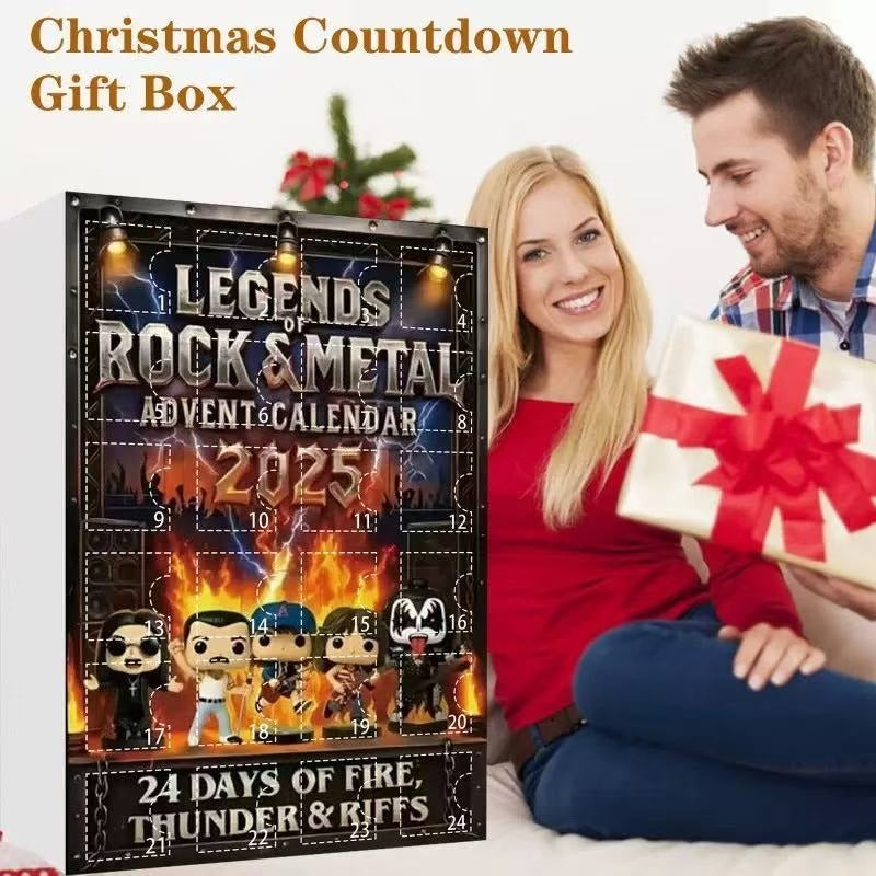 Legends Rock & Metal Advent Calendar | Countdown Gift Box -2D Acrylic