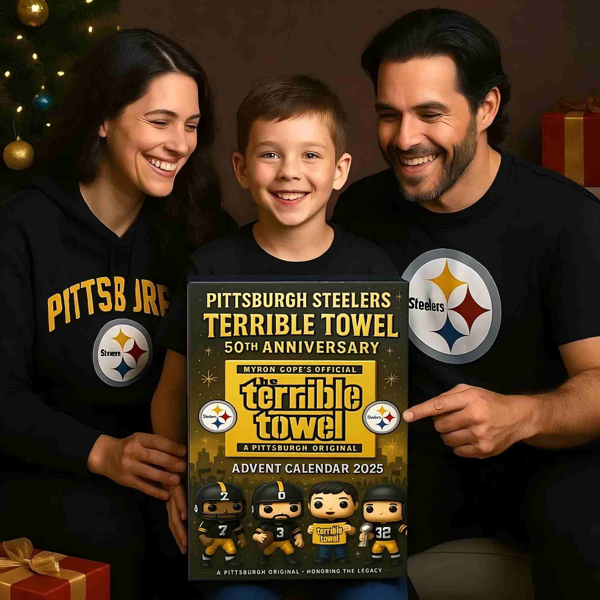 Pittsburgh Steelers Advent Calendar | Terrible Towel 50th Anniversary Edition -2D Acrylic