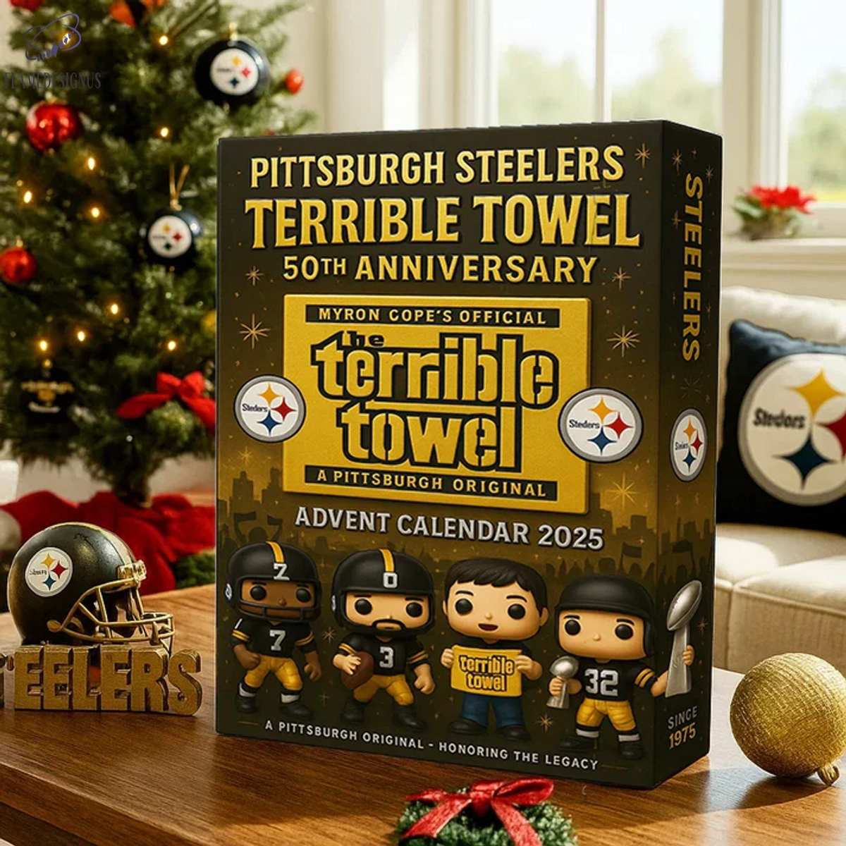 Pittsburgh Steelers Advent Calendar | Terrible Towel 50th Anniversary Edition -2D Acrylic